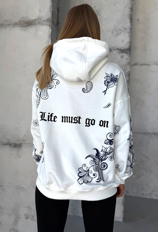 Women’s Hoodie Patterns LMGO — White Print