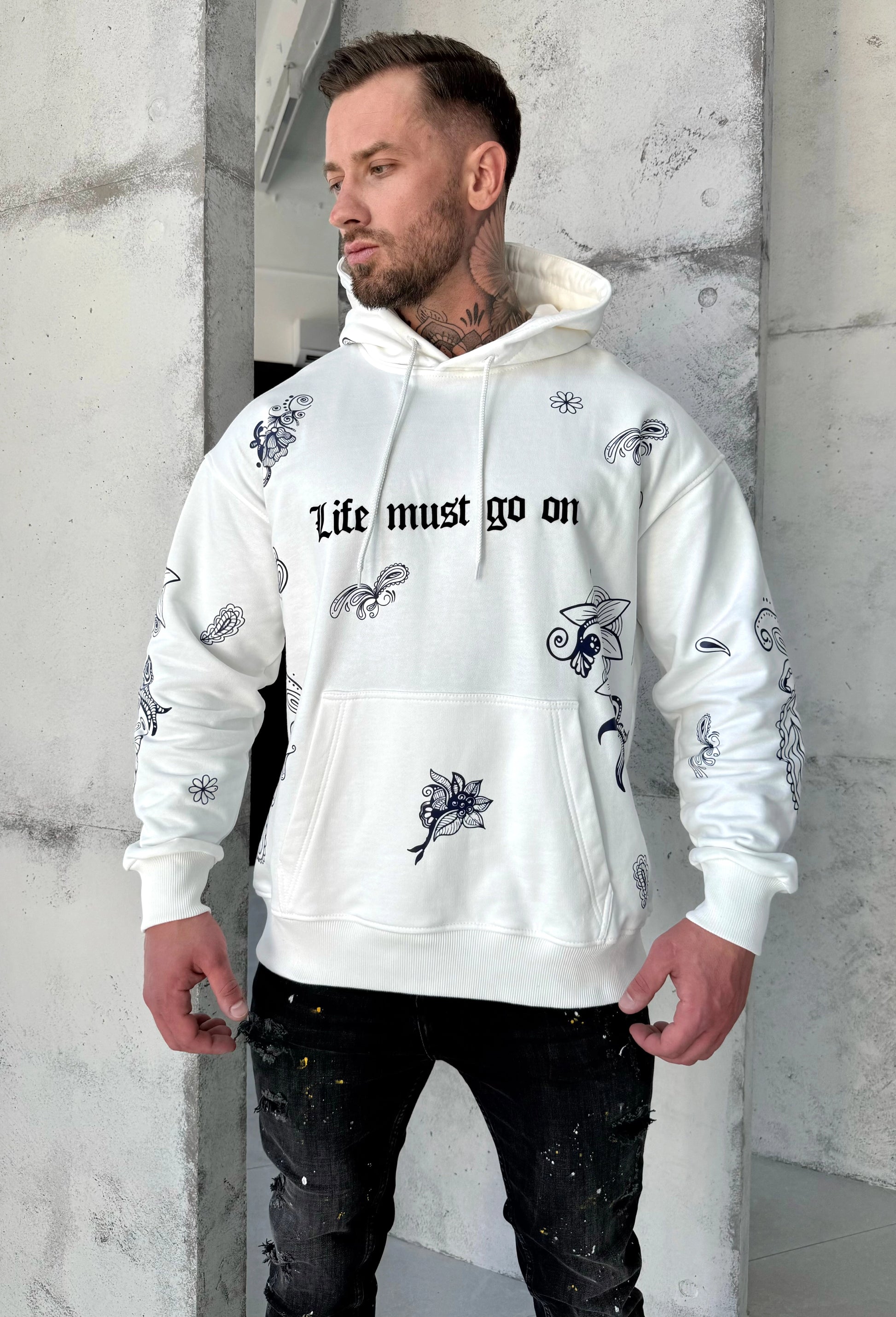 Men’s Hoodie Patterns LMGO — White