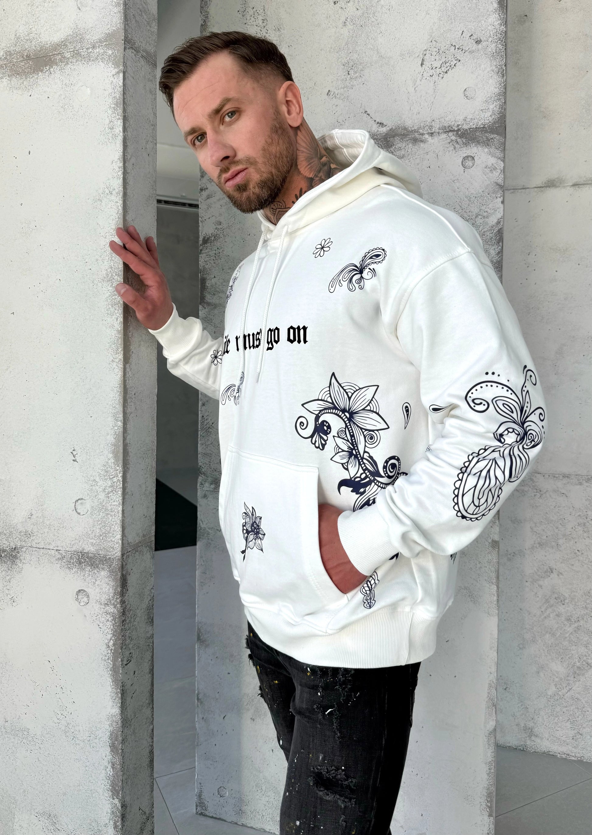 Men’s Hoodie Patterns LMGO — White