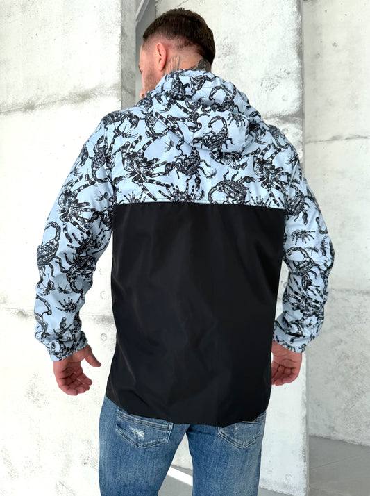Men’s Windbreaker Scorpions — Grey/Black