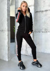 Women’s Cotton Zip-Detail Tracksuit – Istra Black