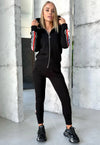 Women’s Cotton Zip-Detail Tracksuit – Istra Black