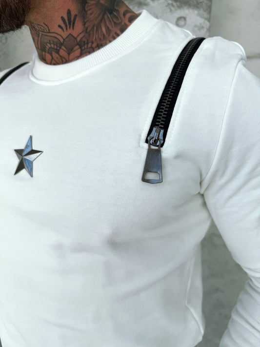 Men’s Sweatshirt Jet — White