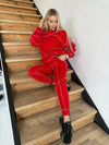 Women’s Reverse Seam Tracksuit – Inva Red