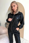 Women’s Eco-Leather Jumpsuit Kaya Black