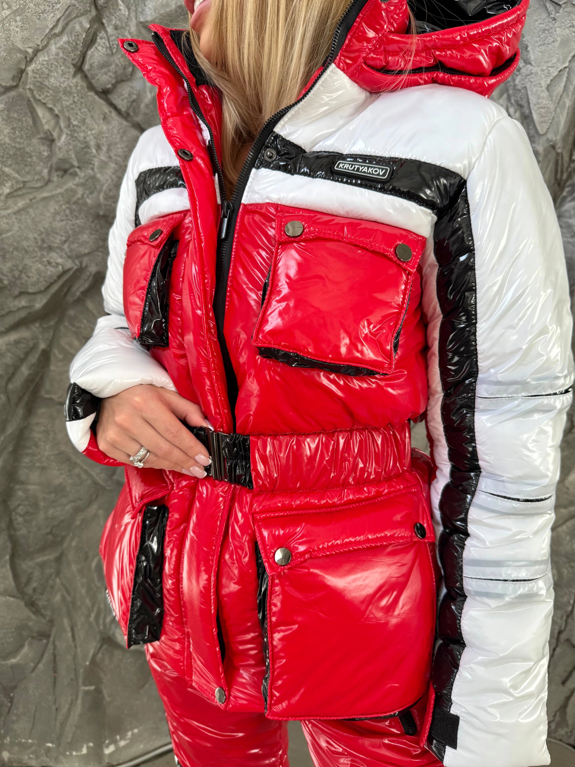 Women’s Ski Suit – One Piece Snow Suit FREYA RED