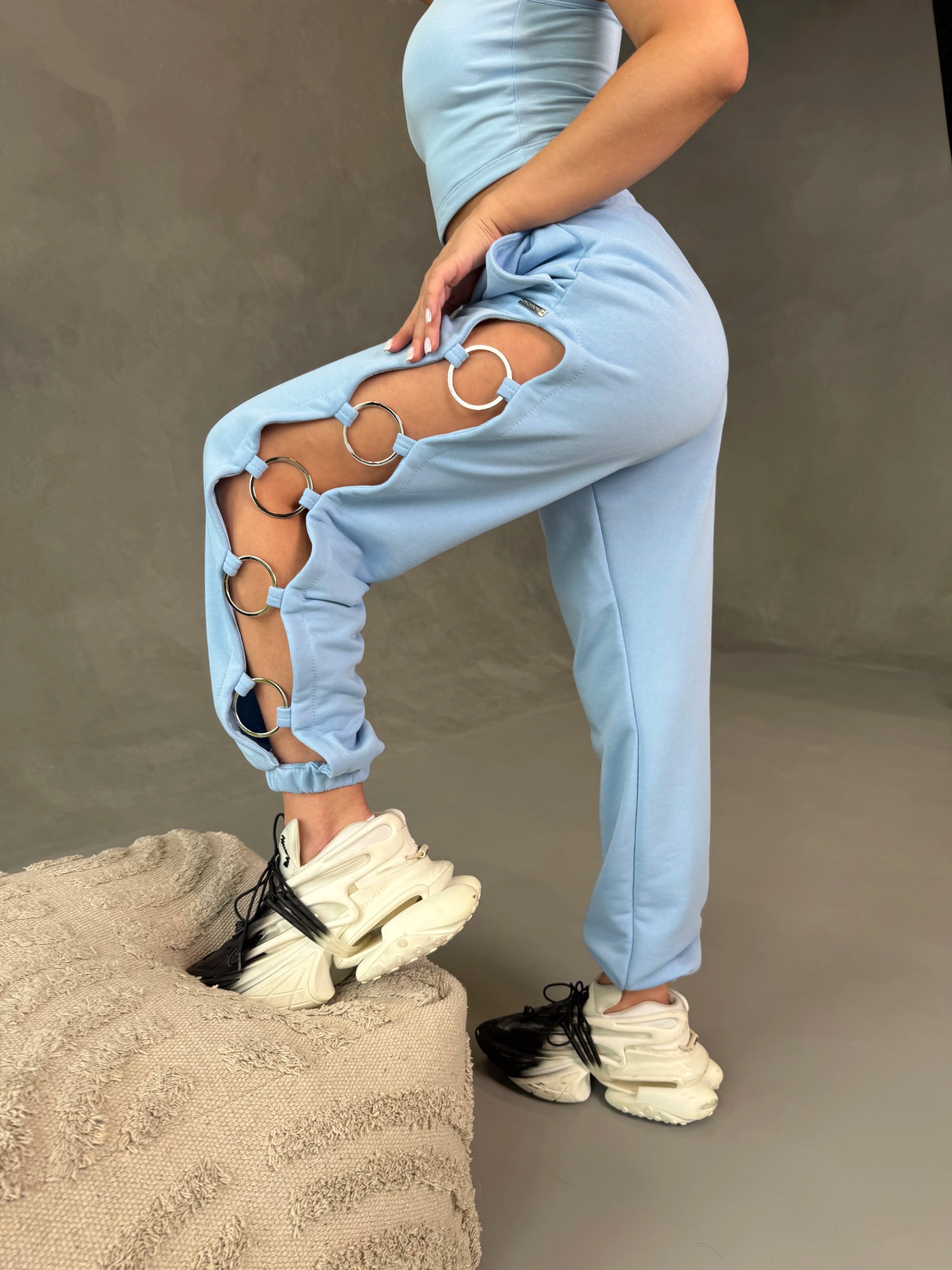 Women’s Cut-Out Joggers Five-Ring— Blue