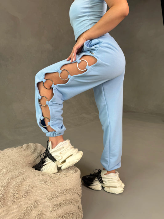 Women’s Cut-Out Joggers Five-Ring— Blue