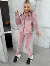Women’s Velour Tracksuit – Relief Pink