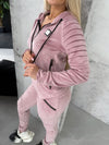 Women’s Velour Tracksuit – Relief Pink