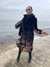 WOMEN’S ECO FUR COAT LEO — BLACK/LEOPARD