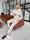 Women’s Warm Knit Tracksuit – Alexia Beige