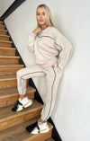 Women’s Warm Knit Tracksuit – Alexia Beige