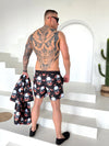 Men’s Swimshorts Skull Butterflies – Black
