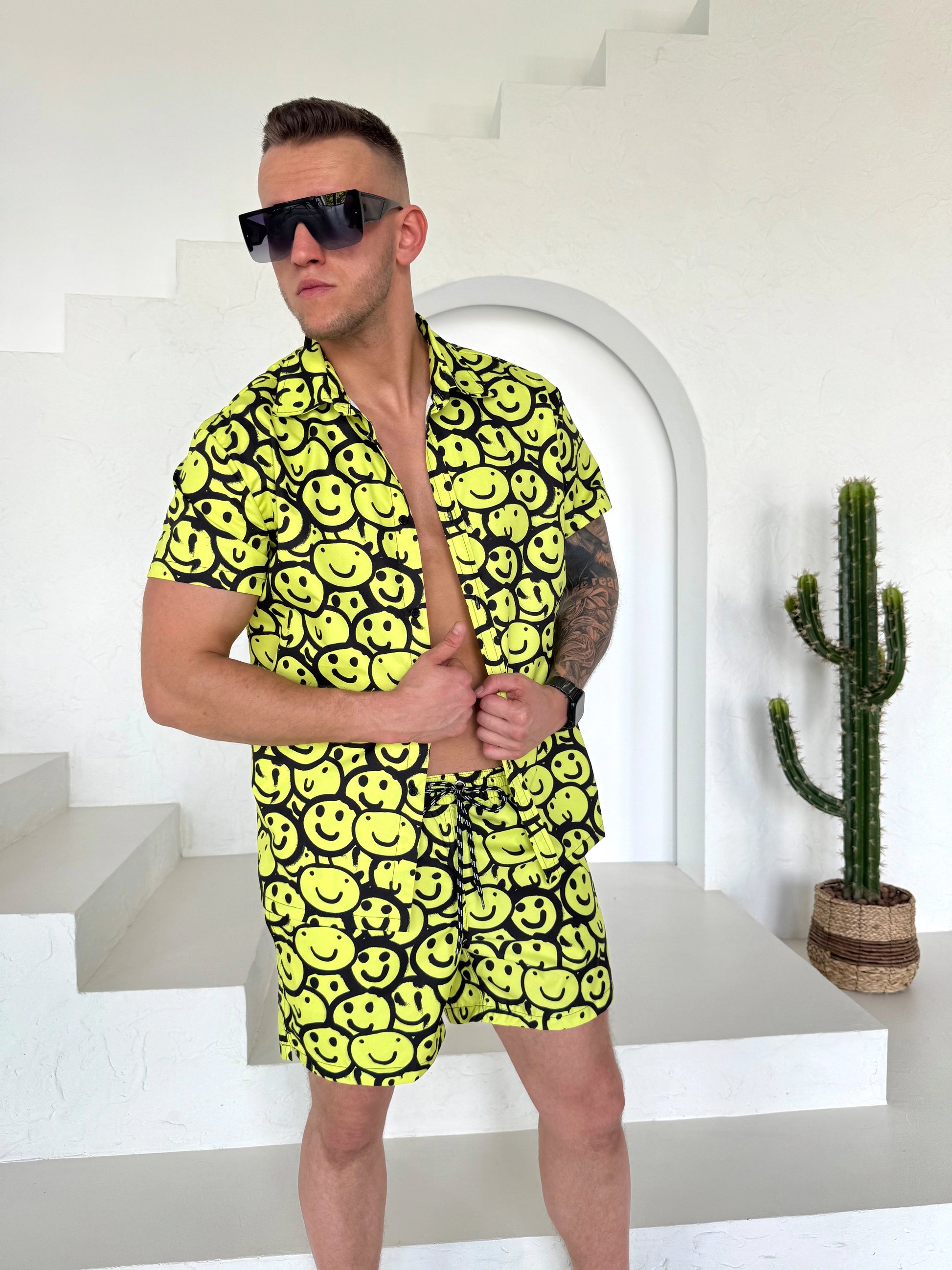 Men’s Beach Set Smiles – Yellow