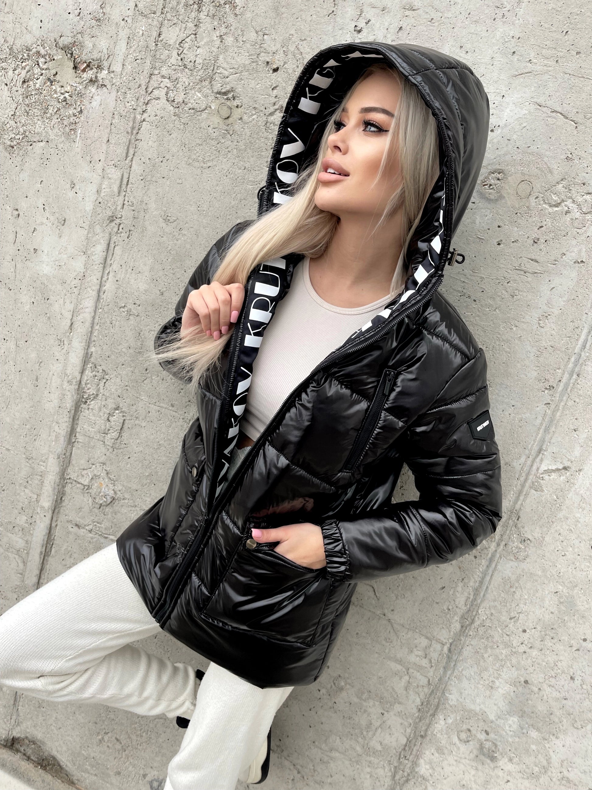 Women’s Winter Puffer Jacket – Sandy Black