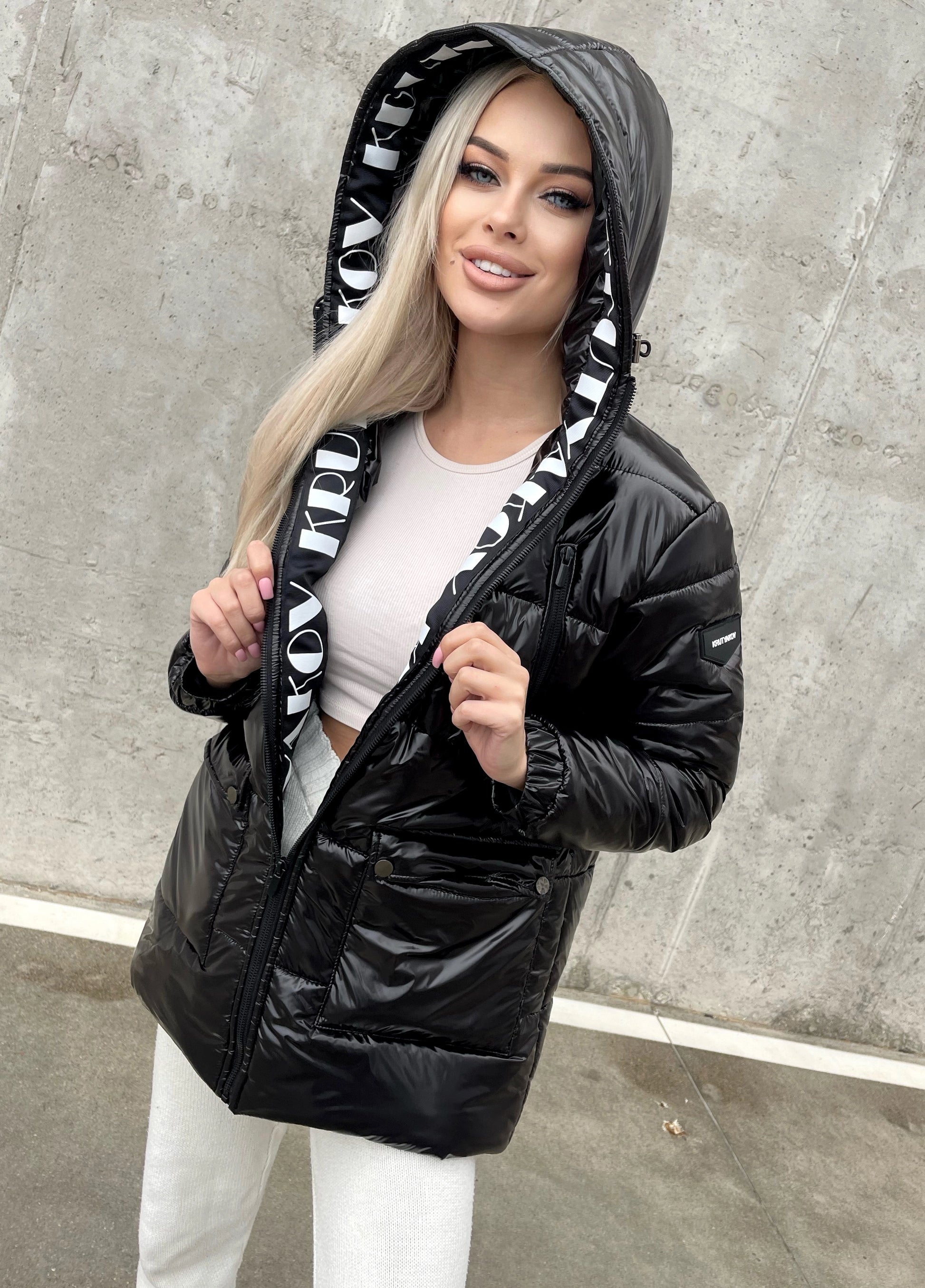 Women’s Winter Puffer Jacket – Sandy Black