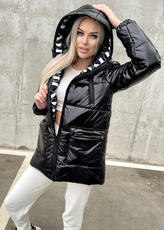 Women’s Winter Puffer Jacket – Sandy Black