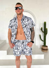 Men’s Beach Set Dollars – White Black