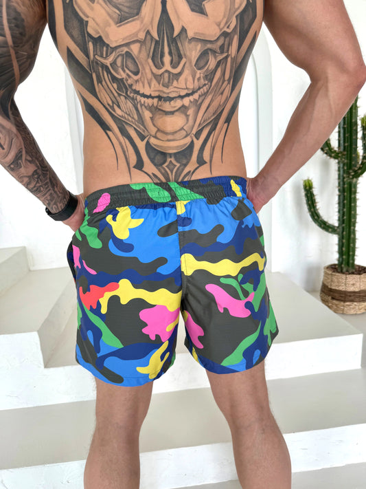 Men’s Swimshorts Camo Bright – Multicolor