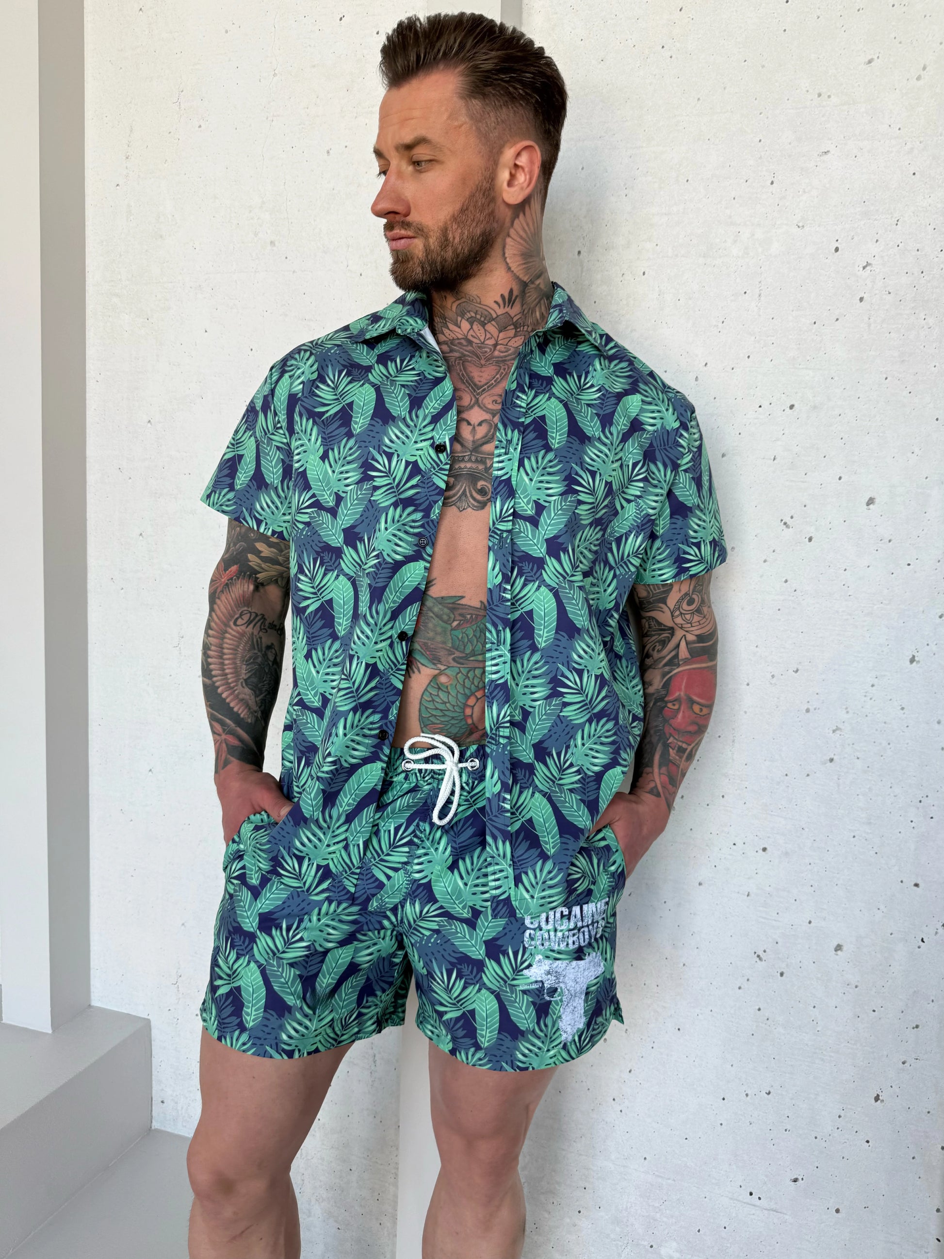 Men’s Beach Set Cocaine Cowboys – Green