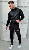 Men’s Tracksuit Howard – Black Faux Leather Panel