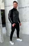 Men’s Tracksuit Howard – Black Faux Leather Panel