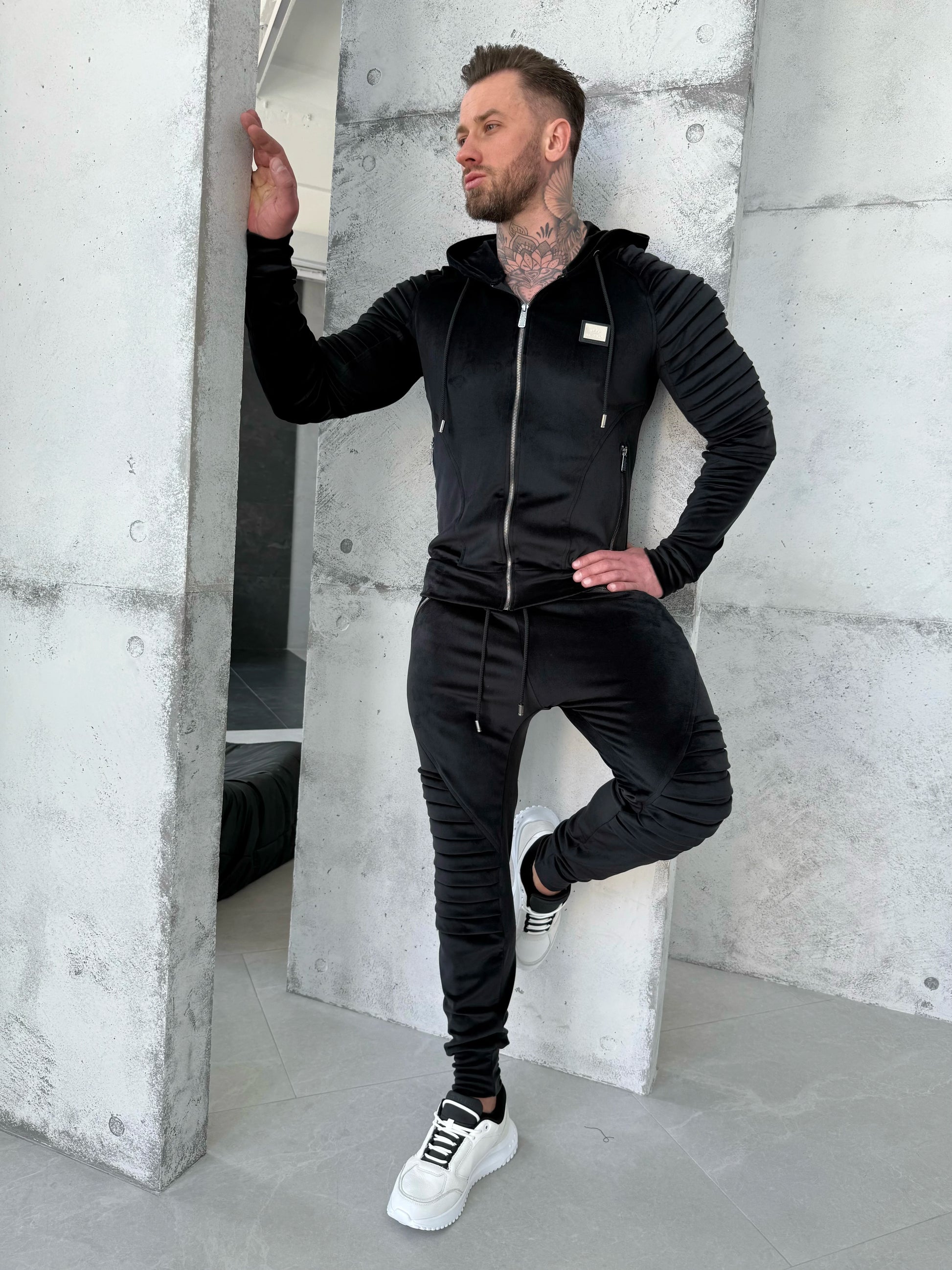 Men’s Tracksuit Relief Velour – Black