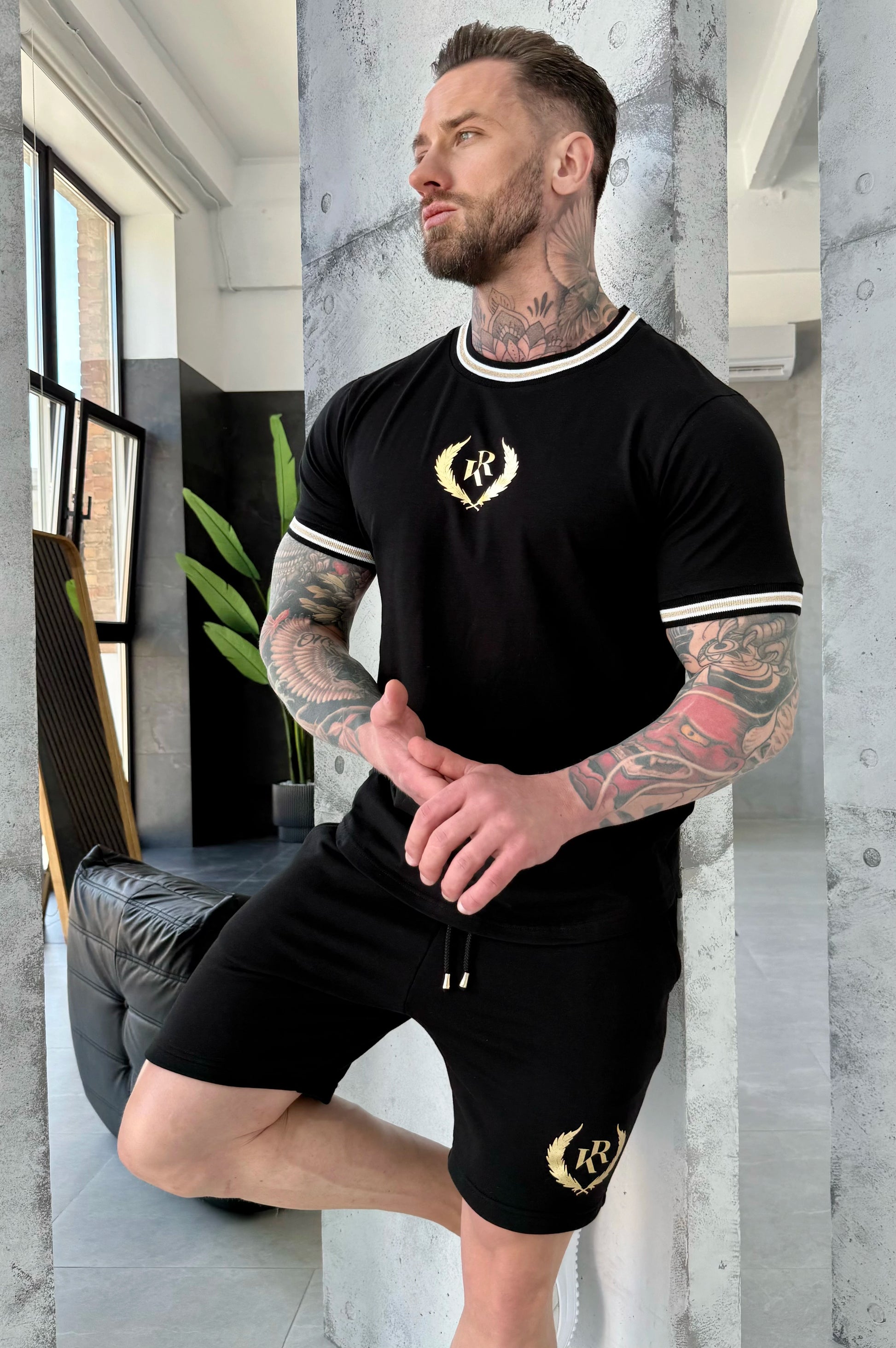 Men’s Summer Suit Laurel — Black/Gold