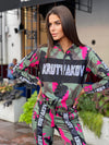 Women’s Printed Tracksuit – Camouflage Diamond