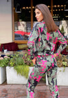 Women’s Printed Tracksuit – Camouflage Diamond