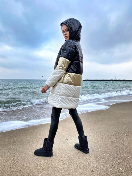 Women’s Long Winter Puffer Jacket – Dendy