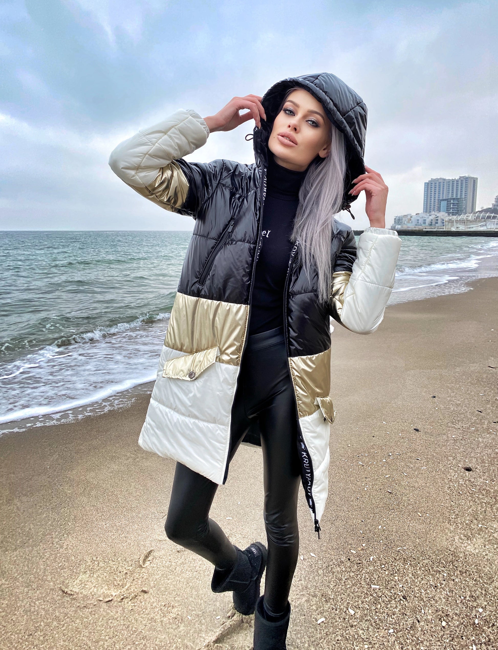 Women’s Long Winter Puffer Jacket – Dendy