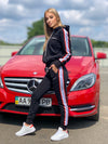 Women’s Knit Tracksuit — Stripes Black