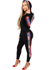 Women’s Cotton Zip-Detail Tracksuit – Istra Black