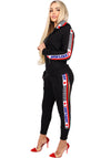 Women’s Cotton Zip-Detail Tracksuit – Istra Black