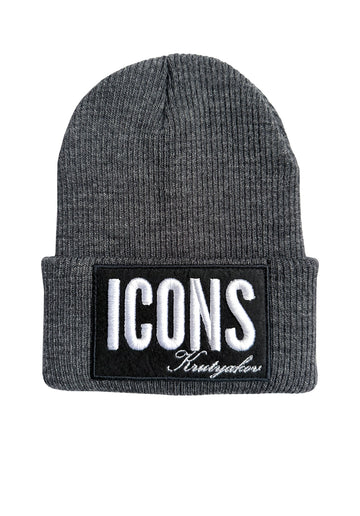 Women’s Beanie Hat Icons 2 – Grey
