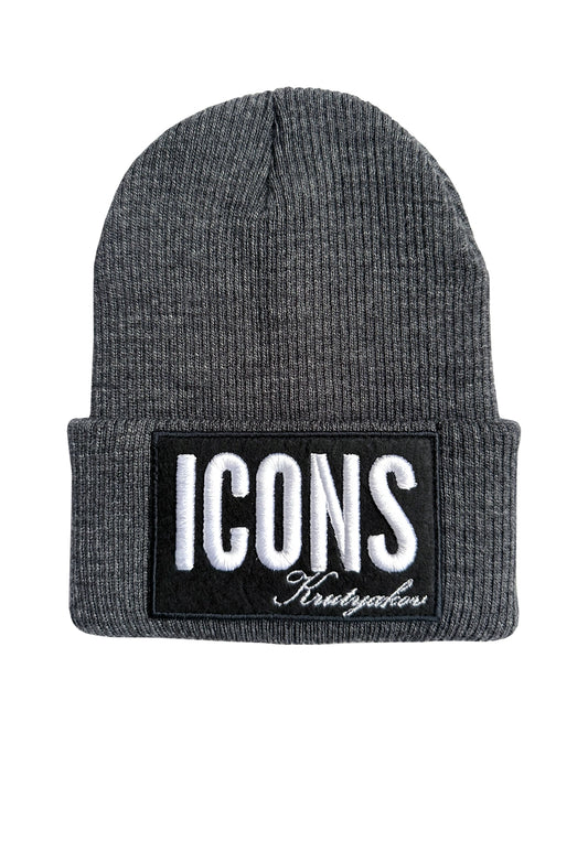 Women’s Beanie Hat Icons 2 – Grey