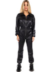 Women’s Eco-Leather Jumpsuit Kaya Black