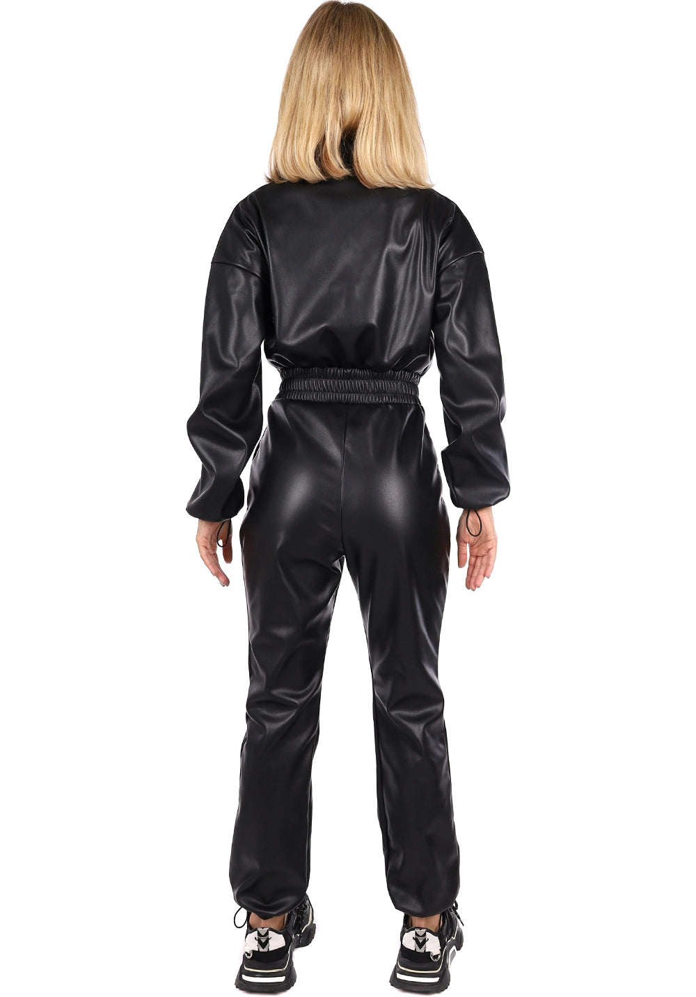 Women’s Eco-Leather Jumpsuit Kaya Black