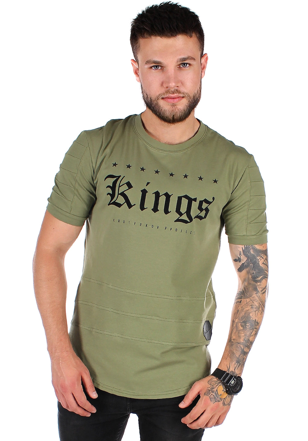 Men’s T-Shirt Kings Quilted — Khaki