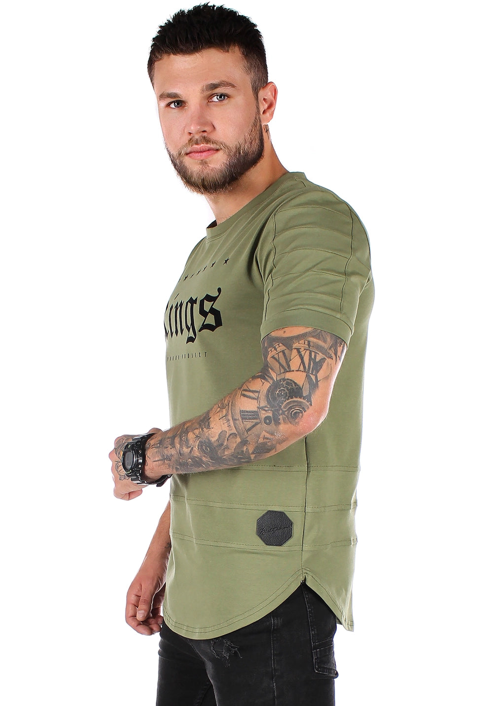 Men’s T-Shirt Kings Quilted — Khaki