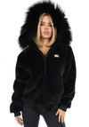 Women’s Winter Faux Fur Jacket – Lea Black