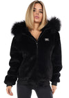 Women’s Winter Faux Fur Jacket – Lea Black