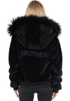 Women’s Winter Faux Fur Jacket – Lea Black