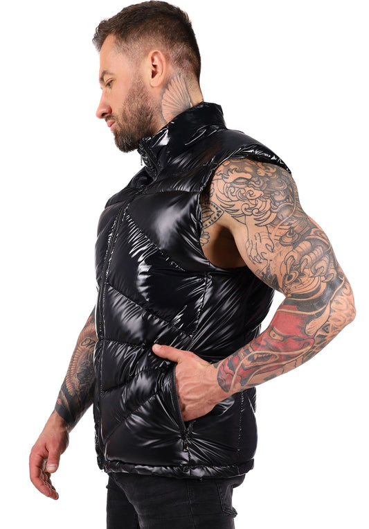 Men’s Vest Leon — Gloss Mate Black