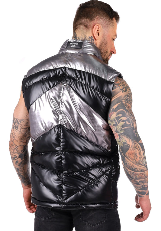 Men’s Vest Leon — Gloss Silver