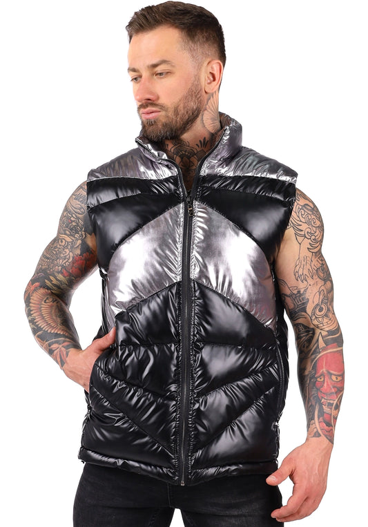 Men’s Vest Leon — Gloss Silver