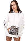 Women’s Hoodie Leonia — White Leopard Trim