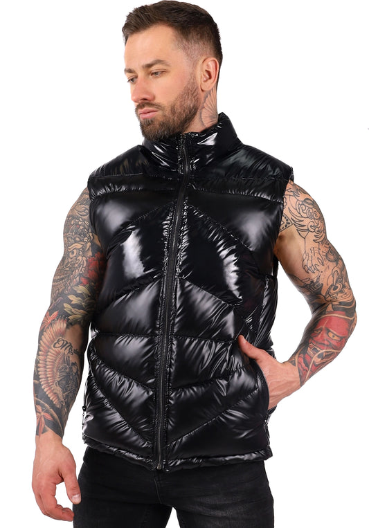 Men’s Vest Leon — Gloss Mate Black